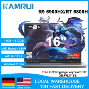 KAMRUI 16" Ryzen 9 Gaming Laptop